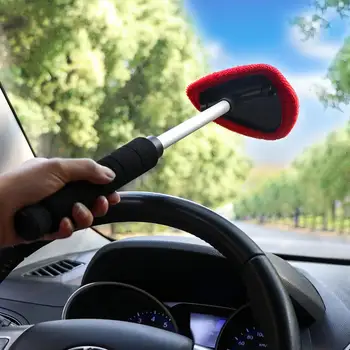 חלון המכונית לניקוי מברשת ערכת ניקוי השמשה לשטוף את הכלי בתוך פנים אוטומטי זכוכית מגב עם ידית ארוכה